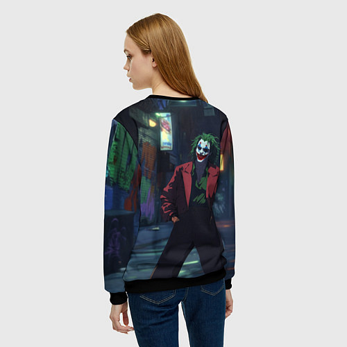 Женский свитшот Джокер в широких штанах / 3D-Черный – фото 4
