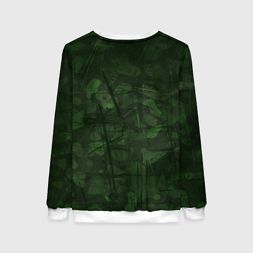 Женский свитшот Абстракция - strange camouflage / 3D-Белый – фото 2