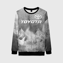 Свитшот женский Toyota - grey gradient посередине, цвет: 3D-черный