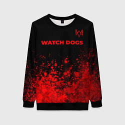Женский свитшот Watch Dogs - red gradient посередине
