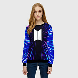 Свитшот женский BTS neon energy, цвет: 3D-черный — фото 2