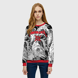 Свитшот женский Metallica - rats and crows, цвет: 3D-красный — фото 2