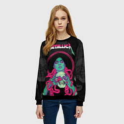 Свитшот женский Metallica - witch with the skull, цвет: 3D-черный — фото 2