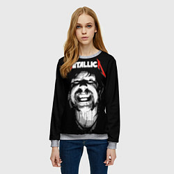 Свитшот женский Metallica - James Hetfield, цвет: 3D-меланж — фото 2