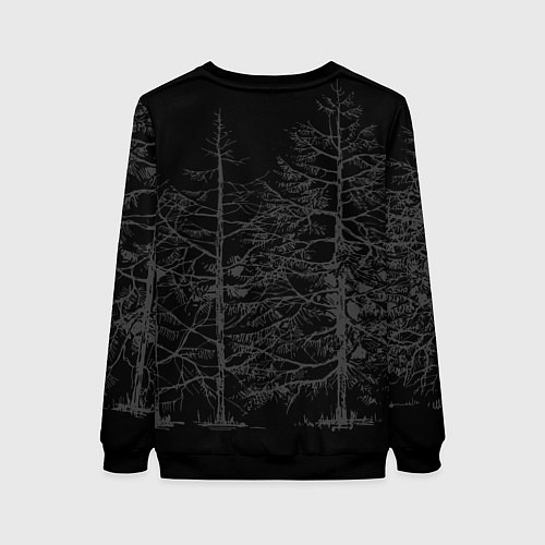 Женский свитшот Лес - мой храм / 3D-Черный – фото 2