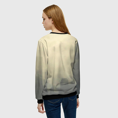 Женский свитшот Человек паук в прыжке / 3D-Черный – фото 4