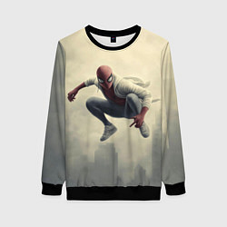 Женский свитшот Человек паук в прыжке