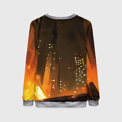 Женский свитшот Человек-паук пускает паутину / 3D-Меланж – фото 2