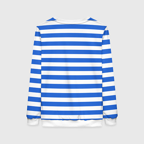 Женский свитшот Лодка плывет по тельняшке / 3D-Белый – фото 2