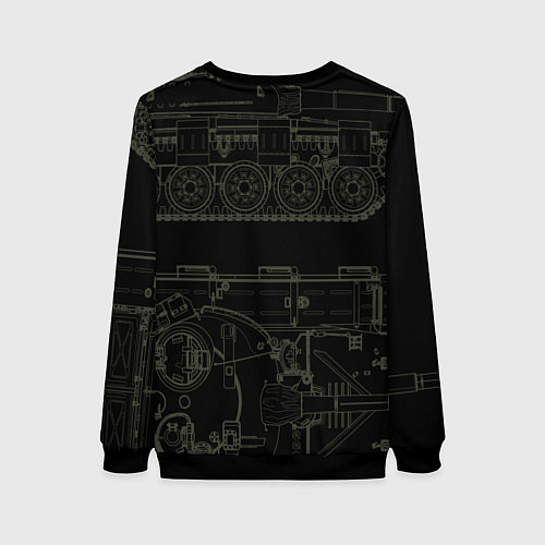 Женский свитшот Т-72 основной боевой танк / 3D-Черный – фото 2