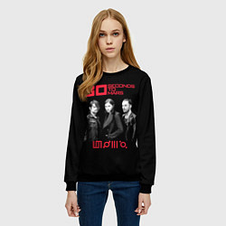 Свитшот женский 30 Seconds to Mars poster, цвет: 3D-черный — фото 2