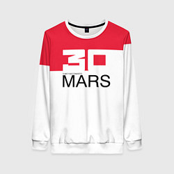 Свитшот женский 30 Seconds to Mars poster, цвет: 3D-белый