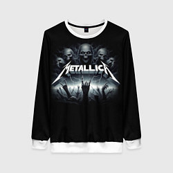 Свитшот женский Metallica thrash metal - gesture, цвет: 3D-белый