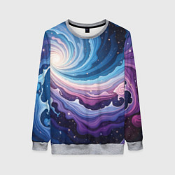 Свитшот женский Космическая волна, цвет: 3D-меланж