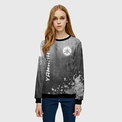 Свитшот женский Yamaha - grey gradient вертикально, цвет: 3D-черный — фото 2