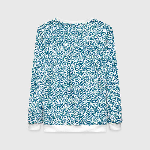Женский свитшот Бело-синий текстурный / 3D-Белый – фото 2