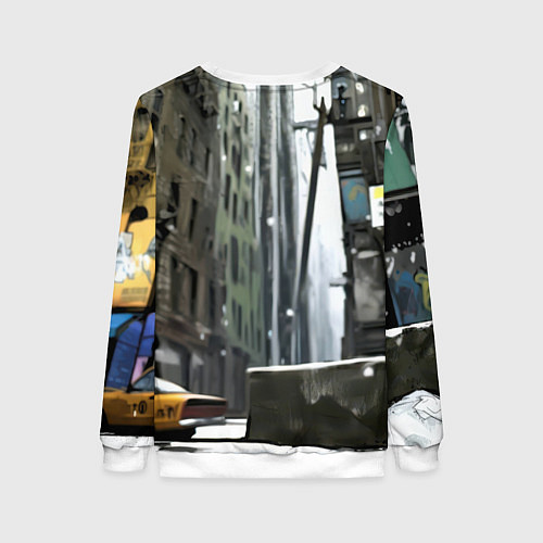 Женский свитшот Человек-паук в больших кедах / 3D-Белый – фото 2