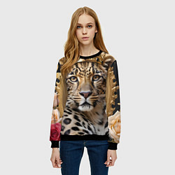 Свитшот женский Королевский леопард, цвет: 3D-черный — фото 2