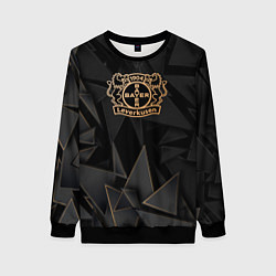 Свитшот женский Bayer 04 golden poly, цвет: 3D-черный