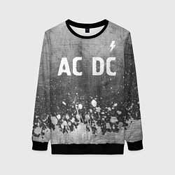 Женский свитшот AC DC - grey gradient посередине