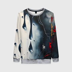 Женский свитшот Сюрреалистичная абстракция с каплями