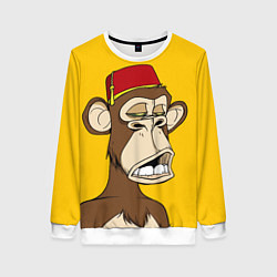 Свитшот женский NFT ape monkey, цвет: 3D-белый