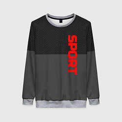 Женский свитшот Sport красными на сером