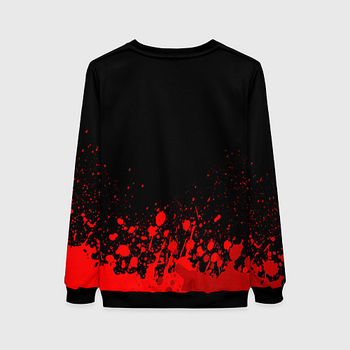 Женский свитшот AEK Athens - red gradient посередине / 3D-Черный – фото 2