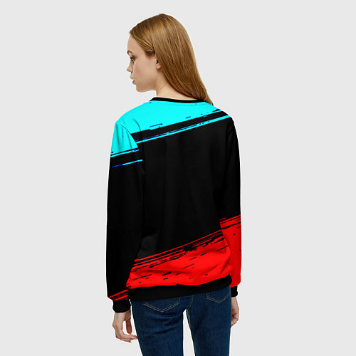 Женский свитшот Dayz neon color / 3D-Черный – фото 4