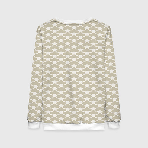 Женский свитшот Геометричный узор в японском стиле / 3D-Белый – фото 2