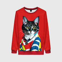 Женский свитшот Милая кисуля в модном пуловере - поп-арт