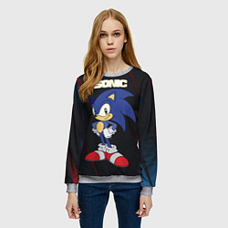 Свитшот женский Sonic, цвет: 3D-меланж — фото 2