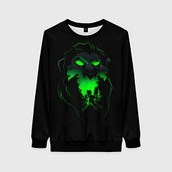 Свитшот женский Шрам Король лев - крупно, цвет: 3D-черный