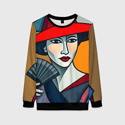 Женский свитшот Дама с веером