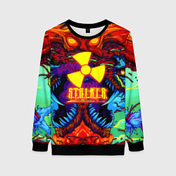 Свитшот женский Stalker монстр чернобыля, цвет: 3D-черный