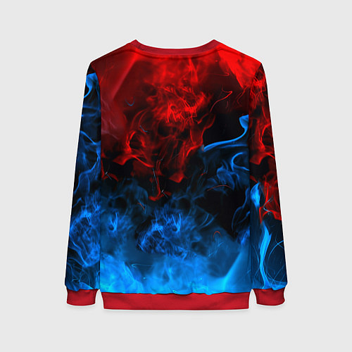 Женский свитшот God of War битва огня / 3D-Красный – фото 2