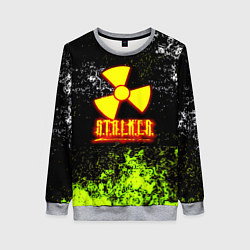 Свитшот женский Stalker брызги красок, цвет: 3D-меланж