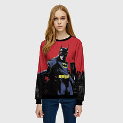 Свитшот женский Бэтмен показывает класс, цвет: 3D-черный — фото 2