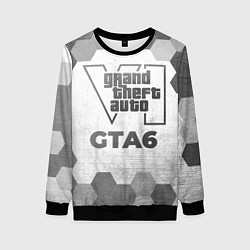 Женский свитшот GTA6 - white gradient