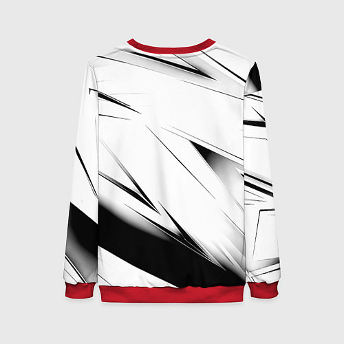 Женский свитшот Ведьмак stripes / 3D-Красный – фото 2