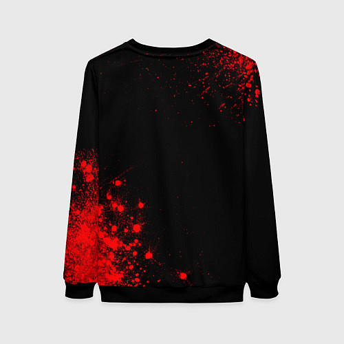 Женский свитшот Inter - red gradient вертикально / 3D-Черный – фото 2