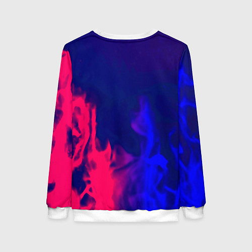 Женский свитшот Sally face neon flame / 3D-Белый – фото 2