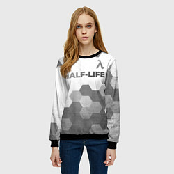 Свитшот женский Half-Life - white gradient посередине, цвет: 3D-черный — фото 2