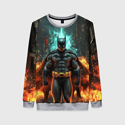 Свитшот женский Бэтмен эпик, цвет: 3D-меланж