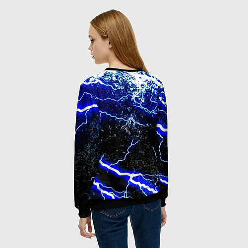 Женский свитшот Monster storm energy / 3D-Черный – фото 4