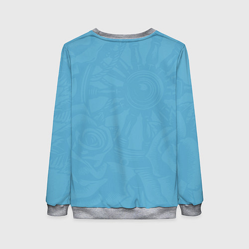 Женский свитшот Штурвал и три розы / 3D-Меланж – фото 2