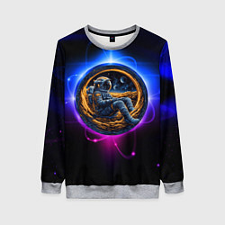 Женский свитшот Космонавт в луне