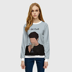 Свитшот женский Ross - im fine, цвет: 3D-белый — фото 2