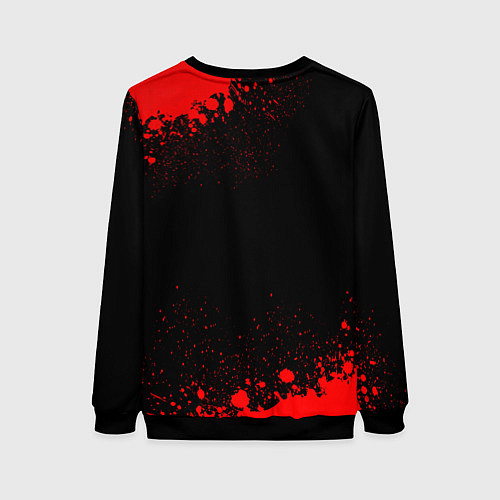 Женский свитшот Great Wall - red gradient / 3D-Черный – фото 2