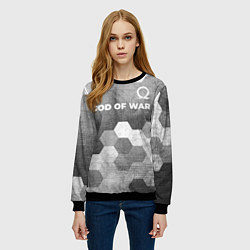 Свитшот женский God of War - grey gradient посередине, цвет: 3D-черный — фото 2